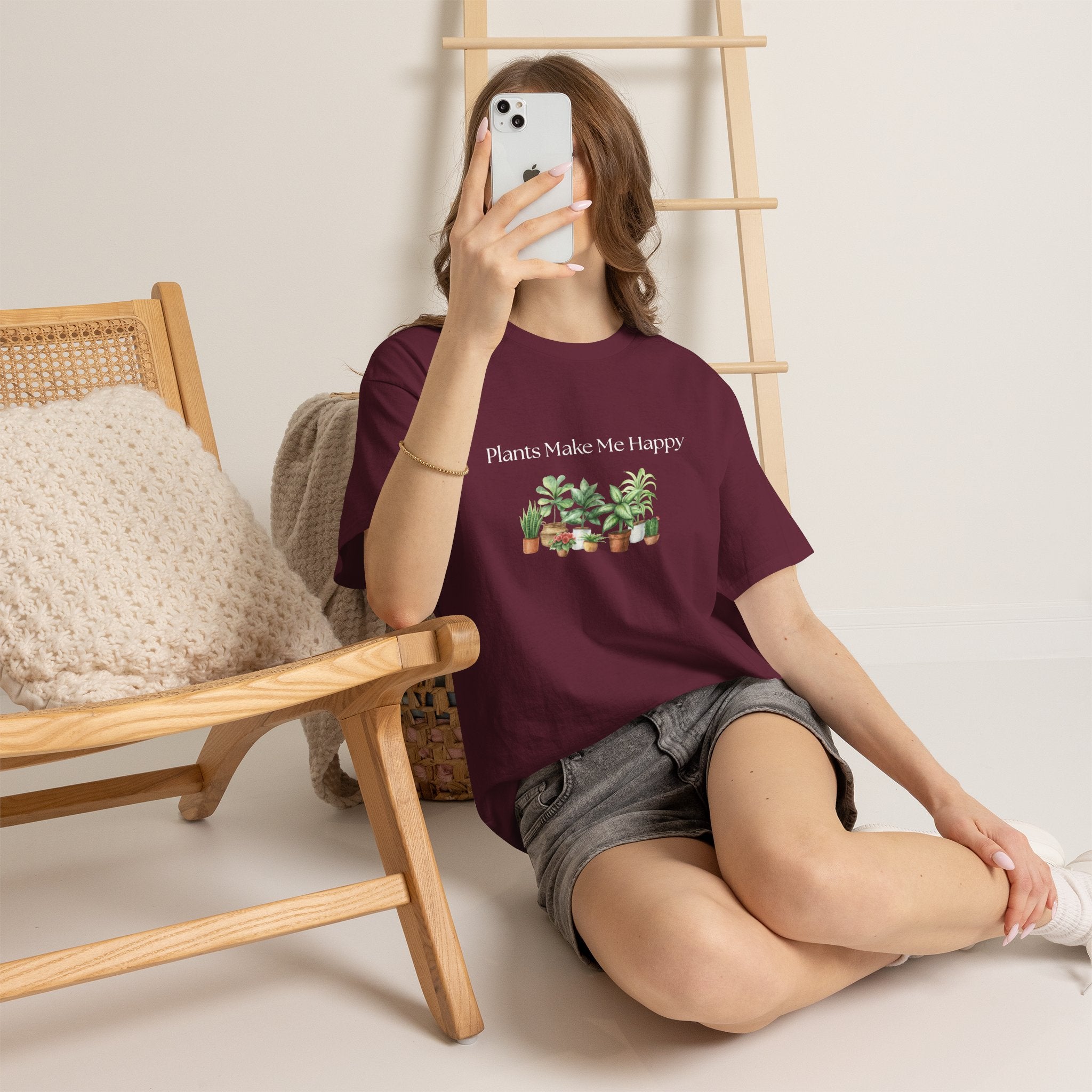 Plants Make Me Happy T-Shirt — Plant Lover Graphic Tee