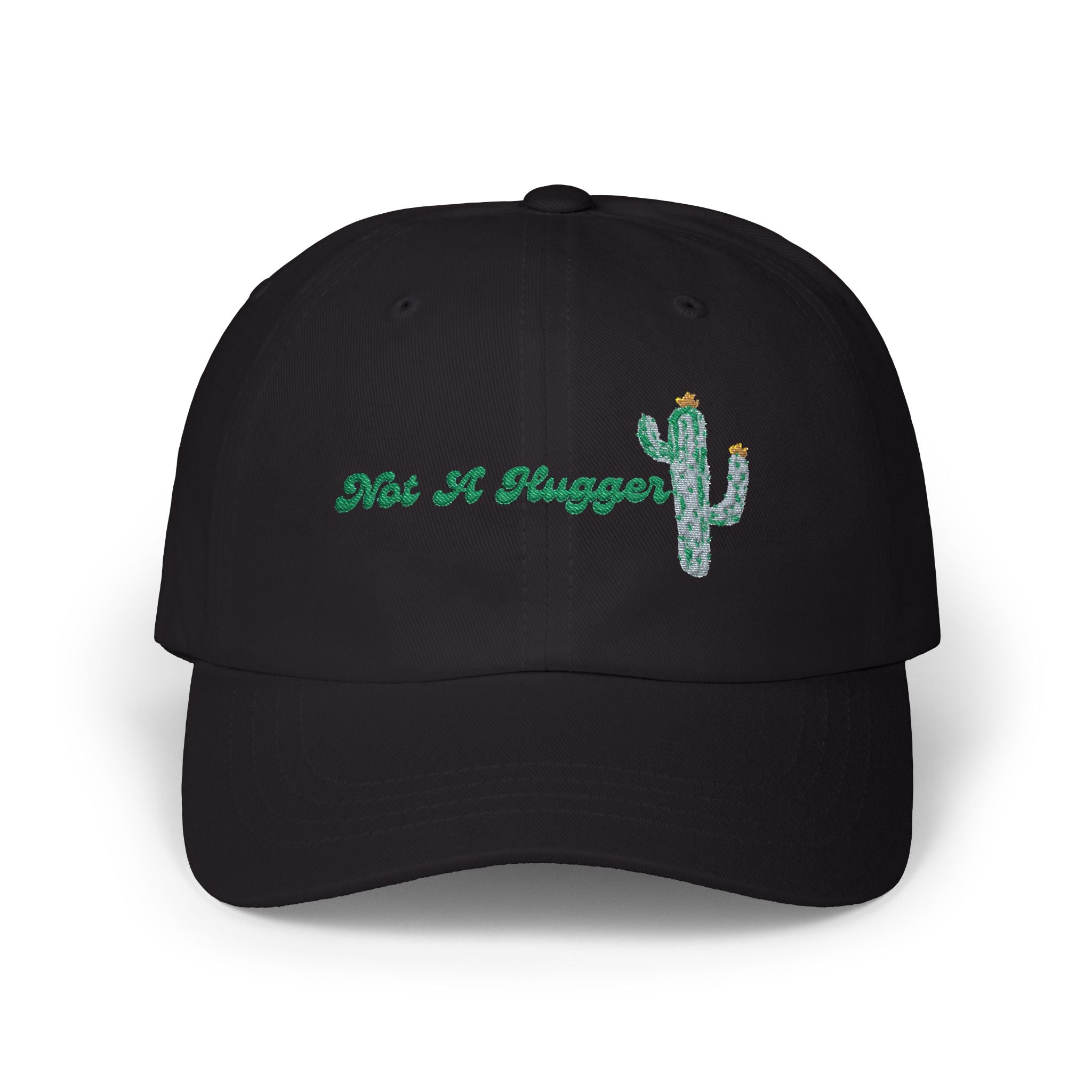 Not A Hugger Cactus Embroidered Cap