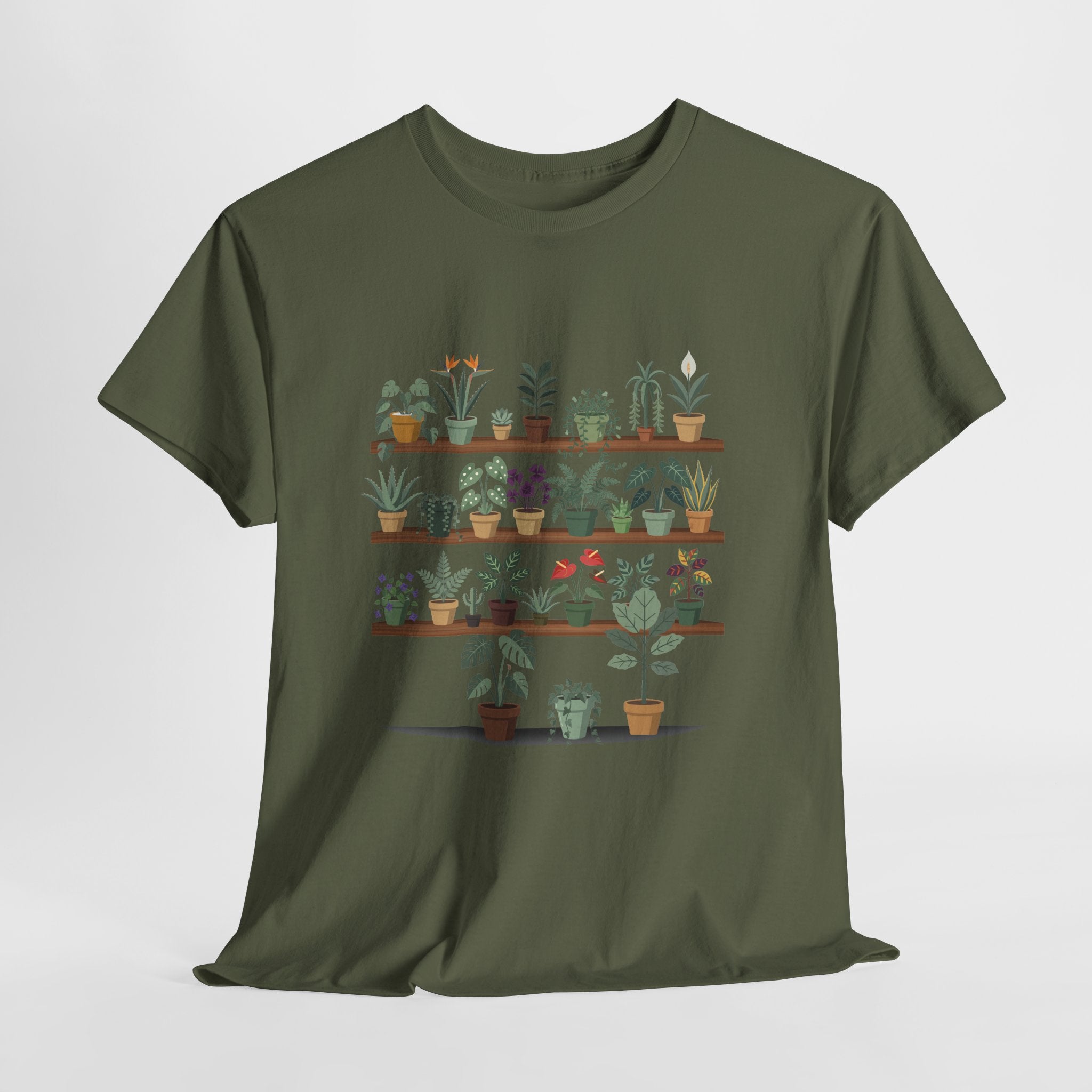Plant Shelf T‑Shirt — Indoor Succulent & Houseplant Garden Tee