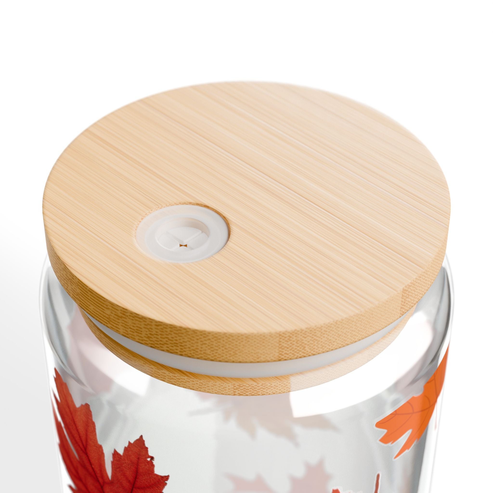 Autumn Maple Leaves Sipper Glass | 16oz