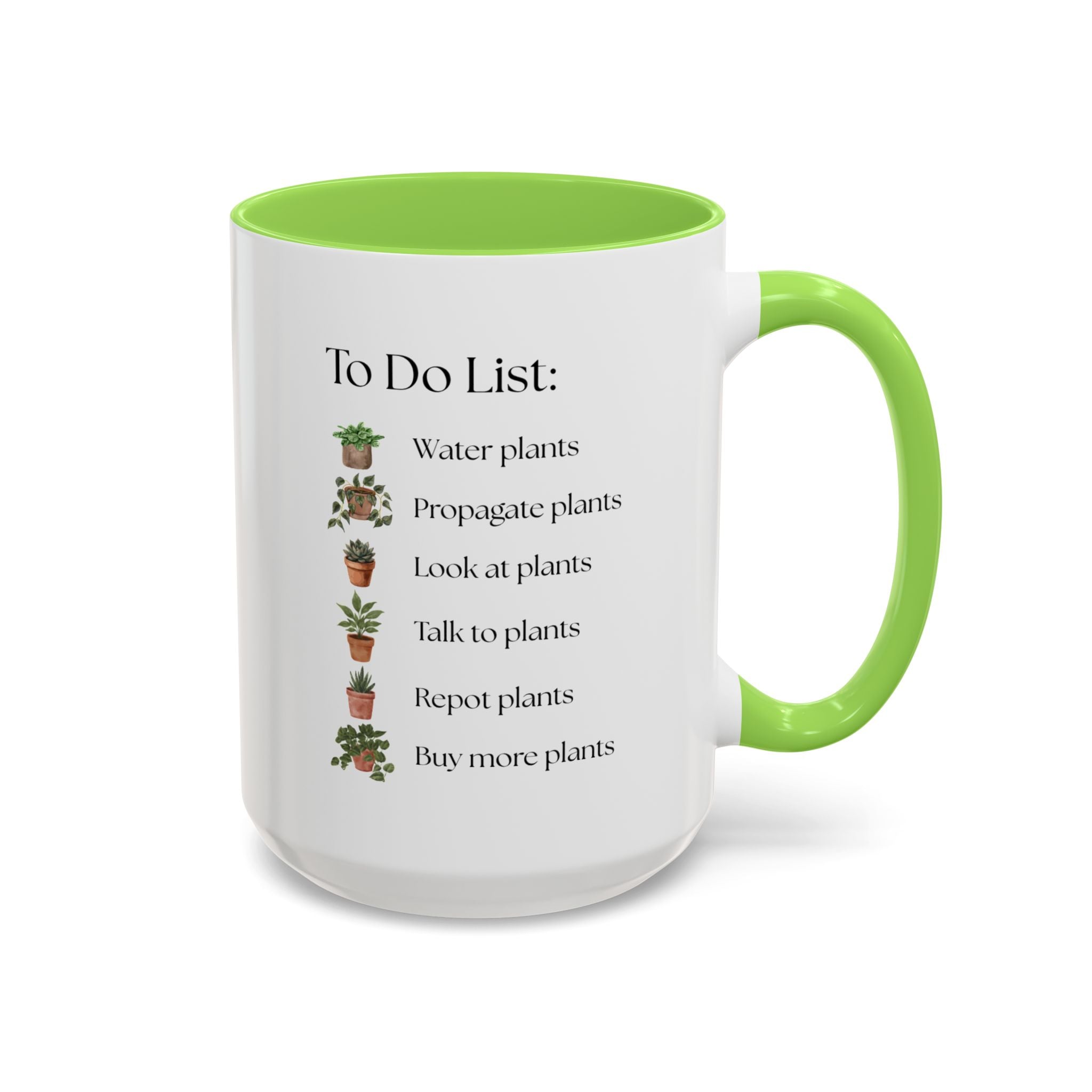Plant Lover Mug, To-Do List Mug — Cute Gardening Coffee Cup (11oz/15oz)