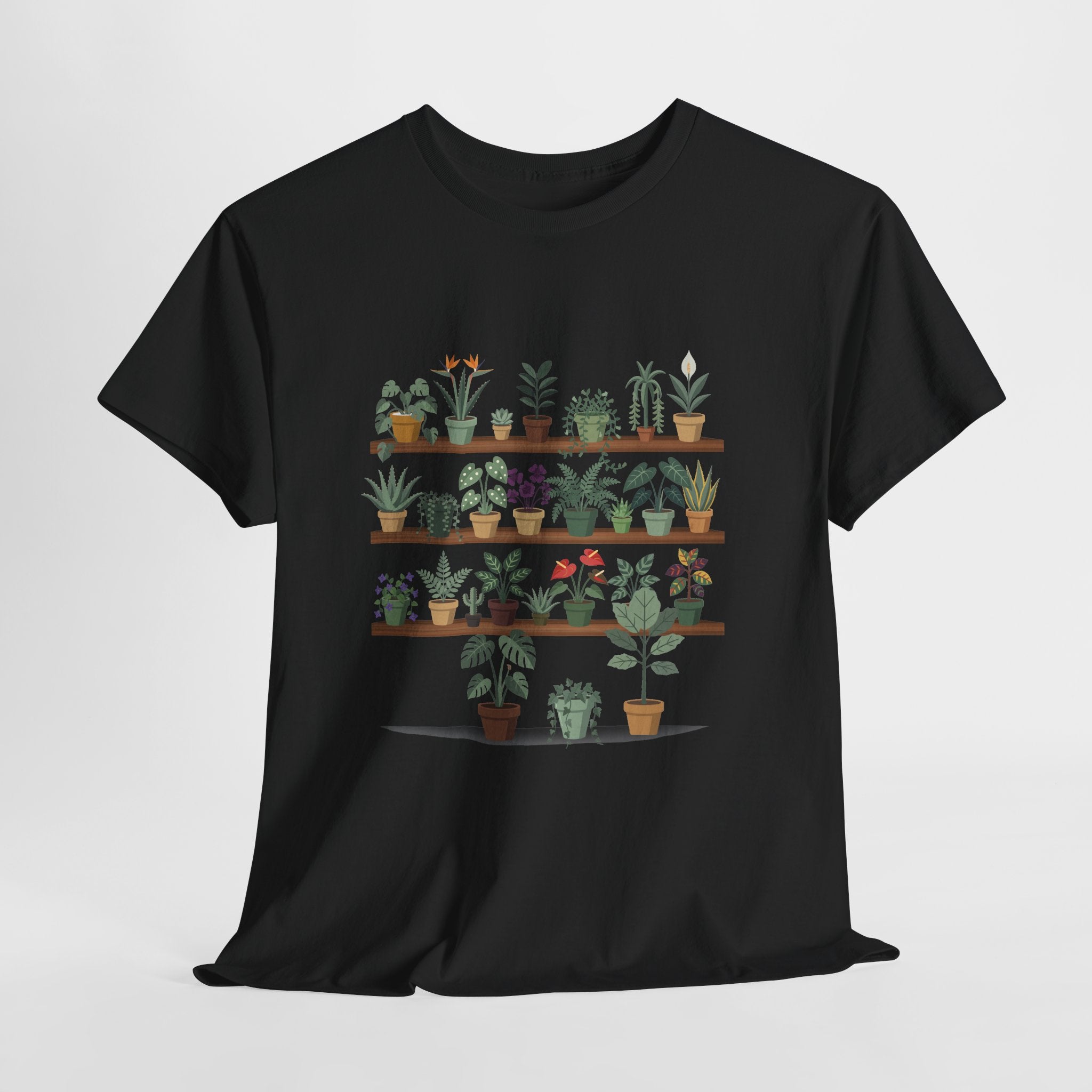 Plant Shelf T‑Shirt — Indoor Succulent & Houseplant Garden Tee