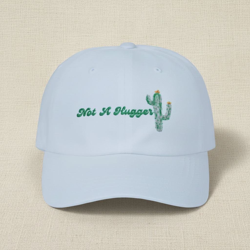 Not A Hugger Cactus Embroidered Cap
