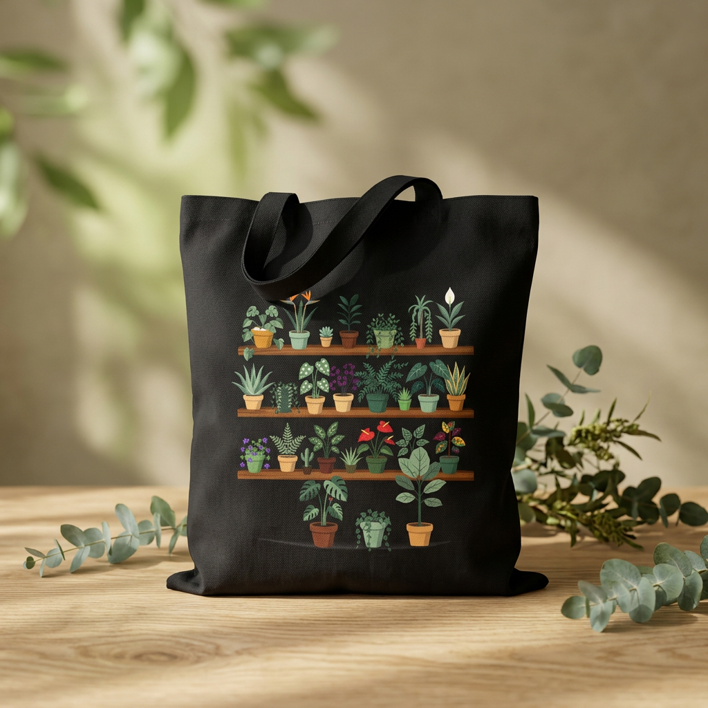 Plant Shelf Canvas Tote Bag