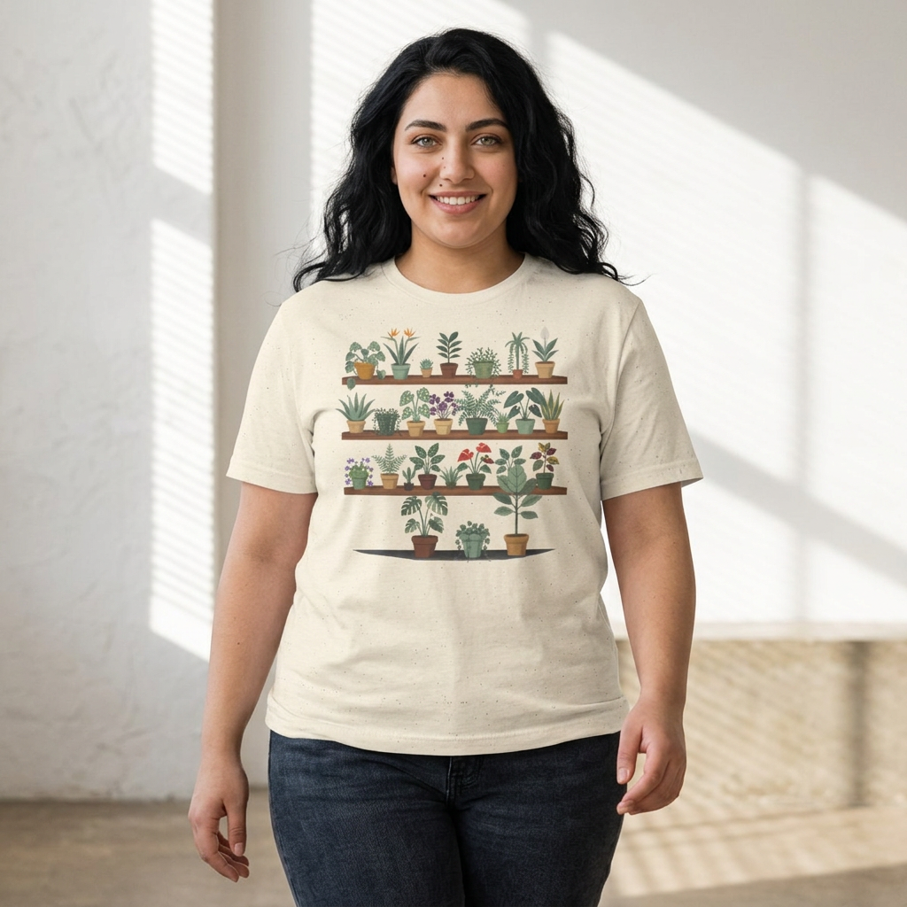 Plant Shelf T‑Shirt — Indoor Succulent & Houseplant Garden Tee
