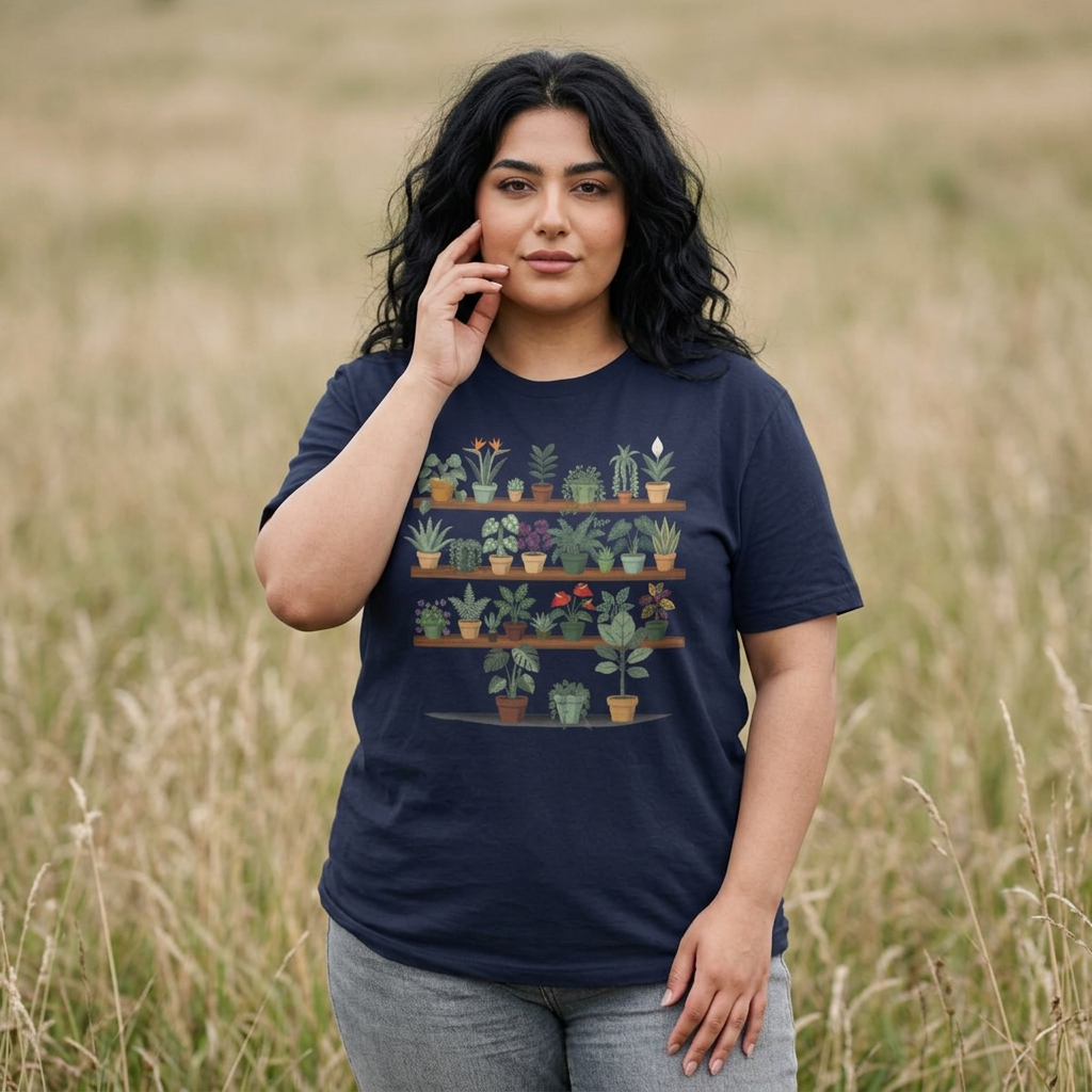 Plant Shelf T‑Shirt — Indoor Succulent & Houseplant Garden Tee