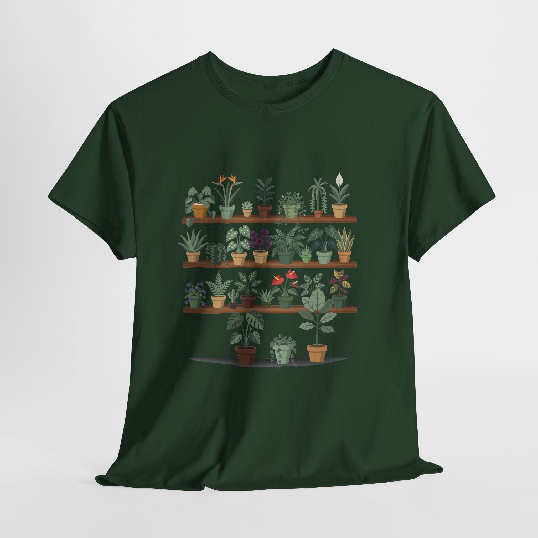 Plant Shelf T‑Shirt — Indoor Succulent & Houseplant Garden Tee