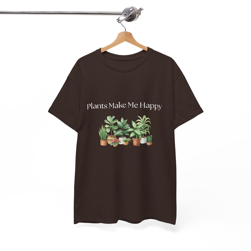 Plants Make Me Happy T-Shirt — Plant Lover Graphic Tee