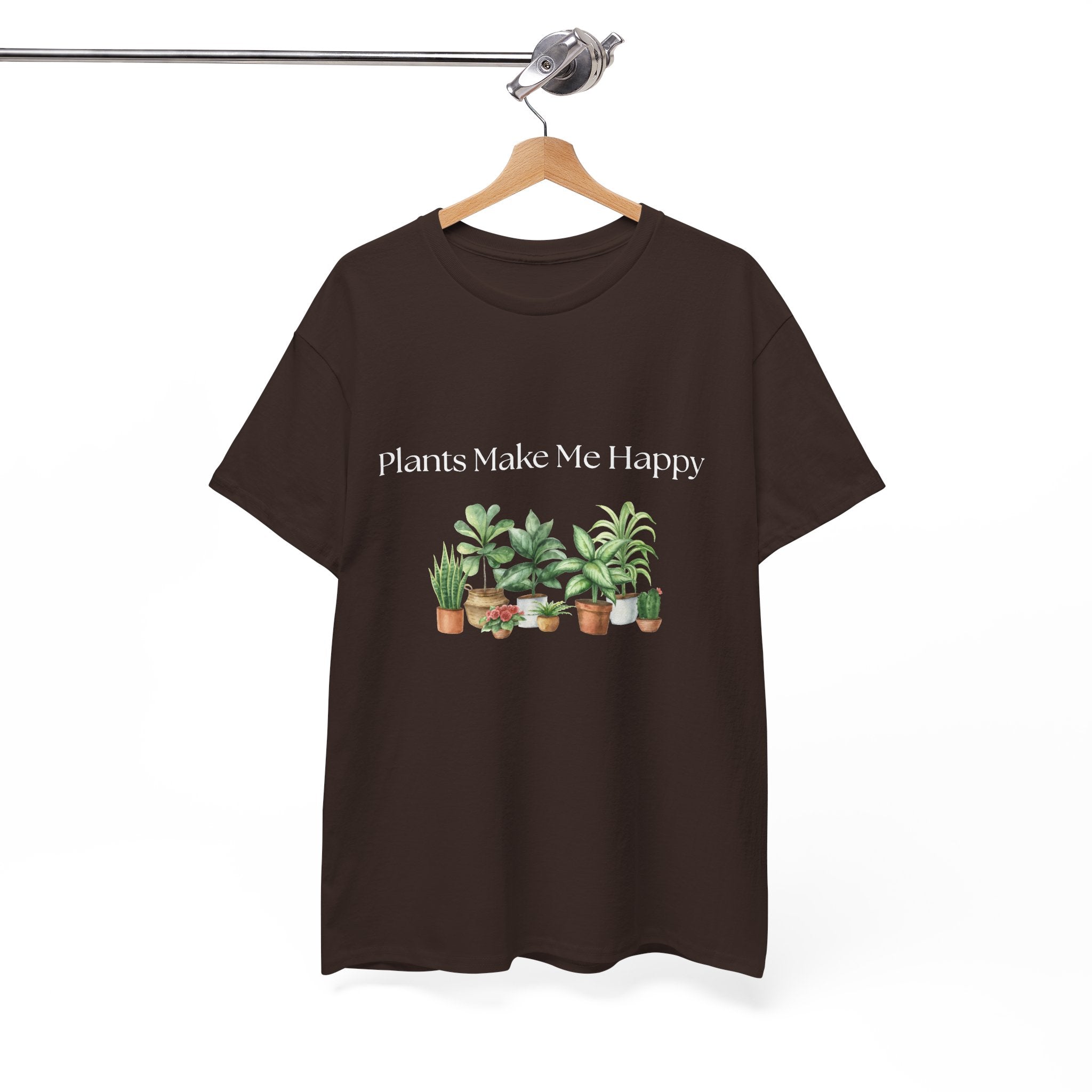 Plants Make Me Happy T-Shirt — Plant Lover Graphic Tee