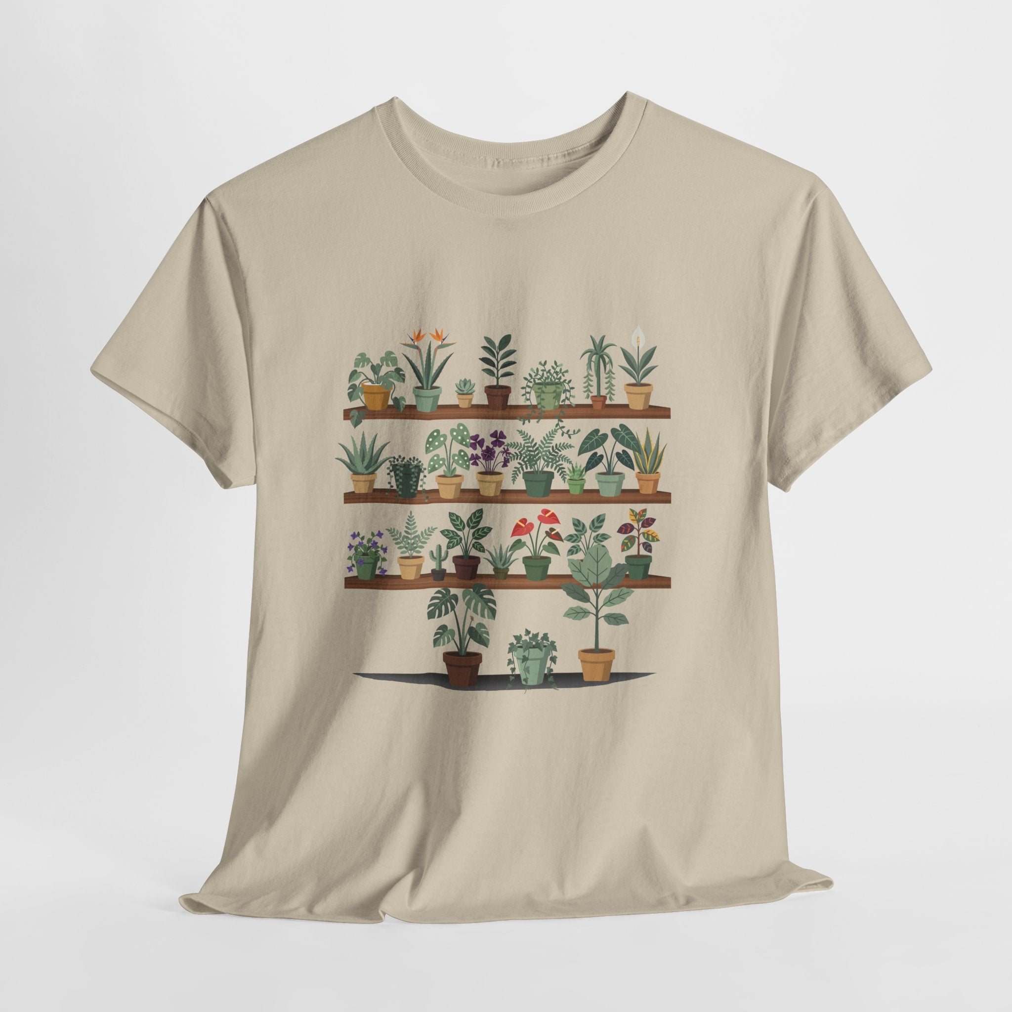 Plant Shelf T‑Shirt — Indoor Succulent & Houseplant Garden Tee