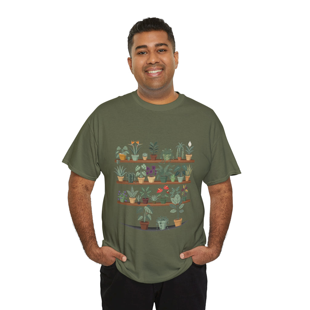 Plant Shelf T‑Shirt — Indoor Succulent & Houseplant Garden Tee