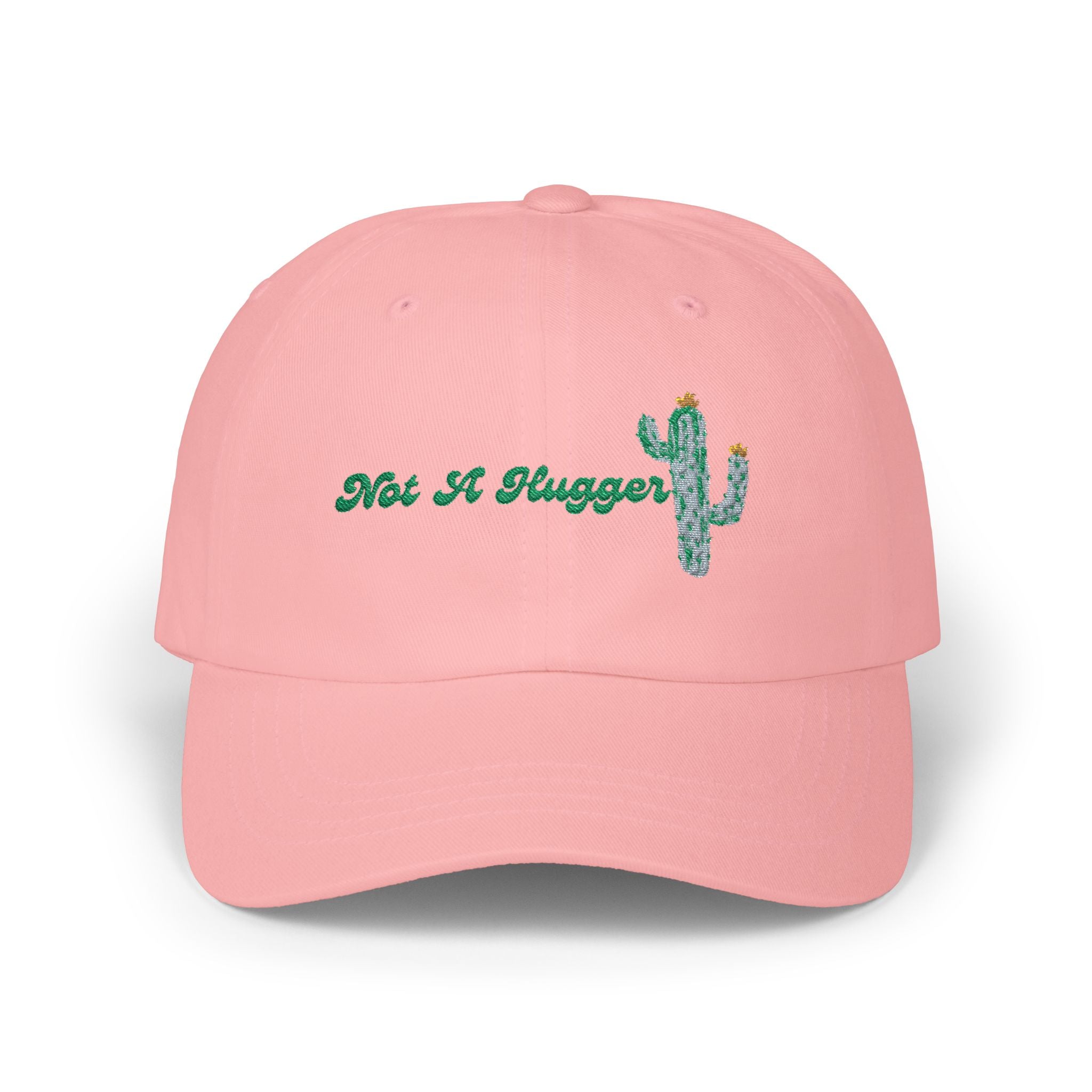 Not A Hugger Cactus Embroidered Cap