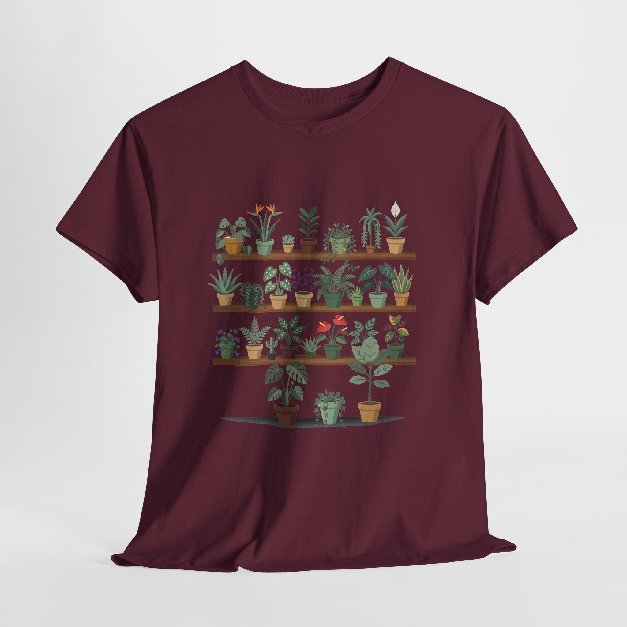 Plant Shelf T‑Shirt — Indoor Succulent & Houseplant Garden Tee
