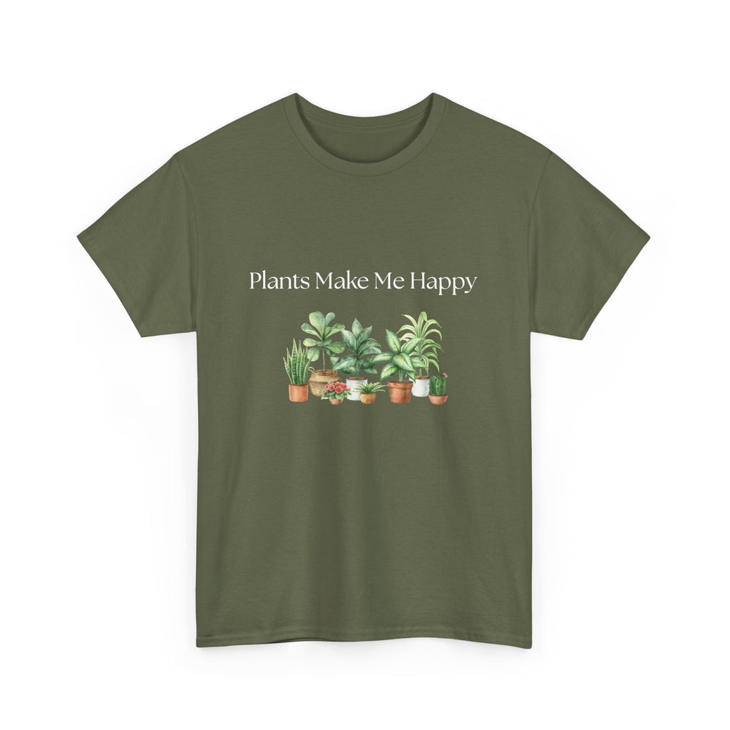 Plants Make Me Happy T-Shirt — Plant Lover Graphic Tee