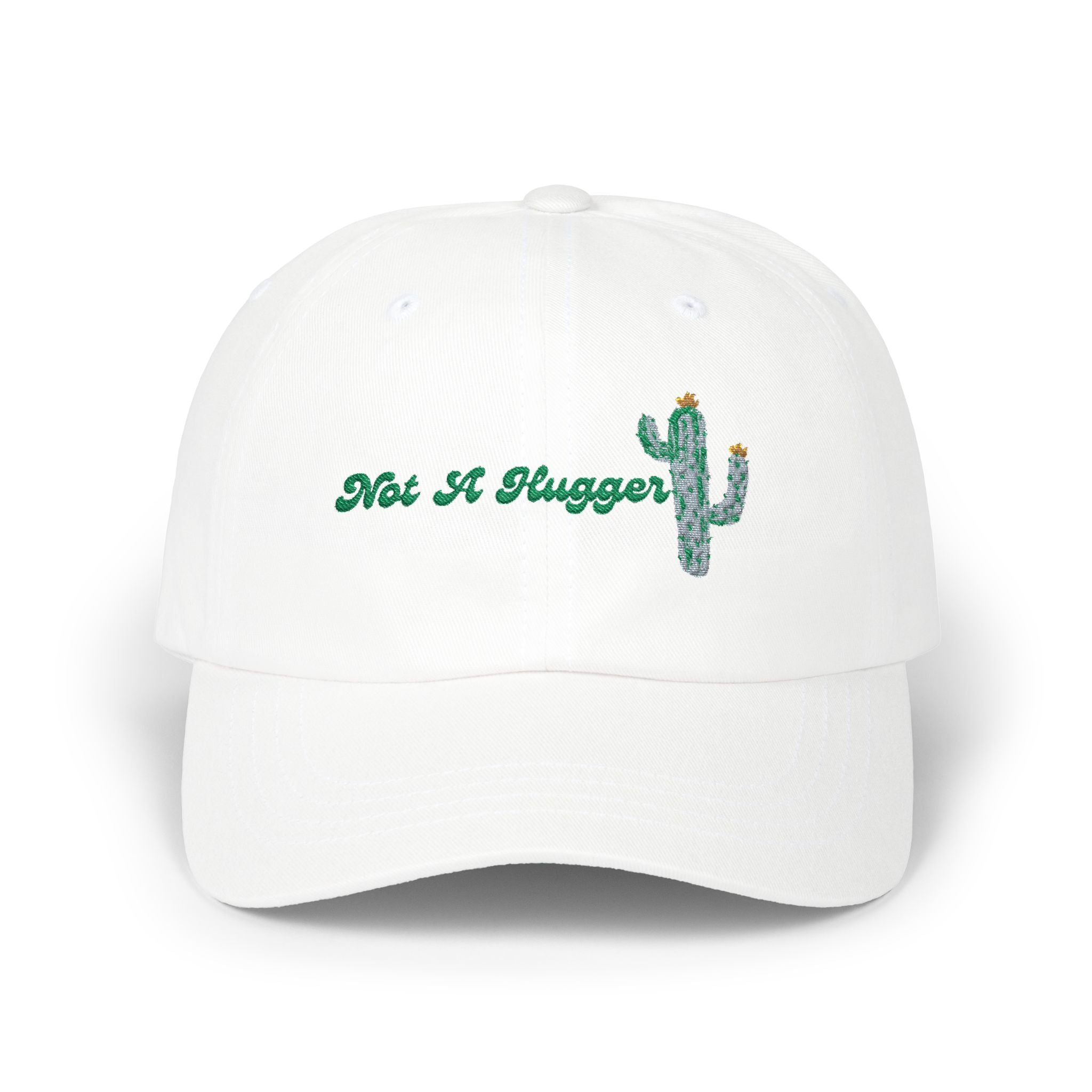 Not A Hugger Cactus Embroidered Cap