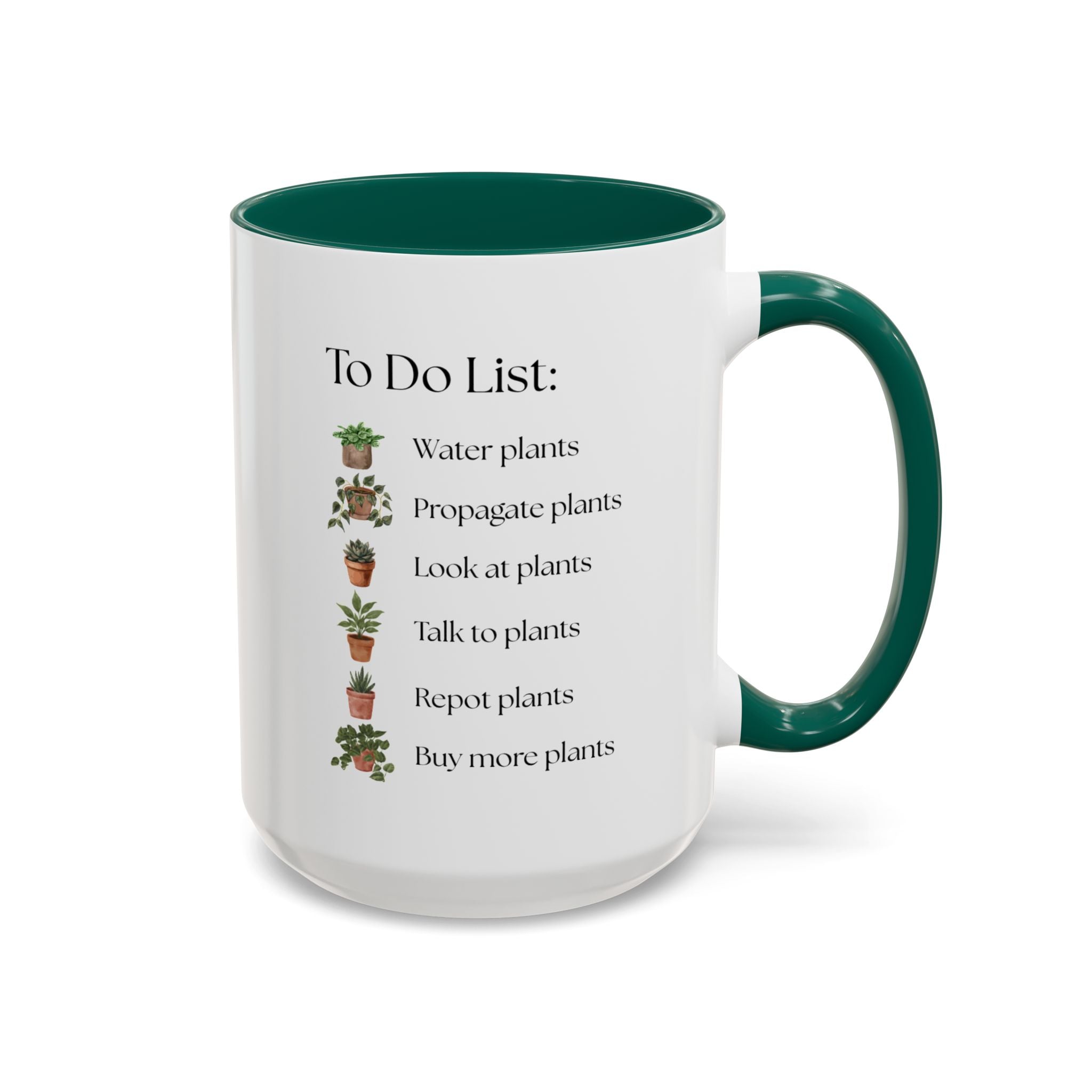 Plant Lover Mug, To-Do List Mug — Cute Gardening Coffee Cup (11oz/15oz)