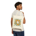 Autumn Ghost & Pumpkins Canvas Tote Bag